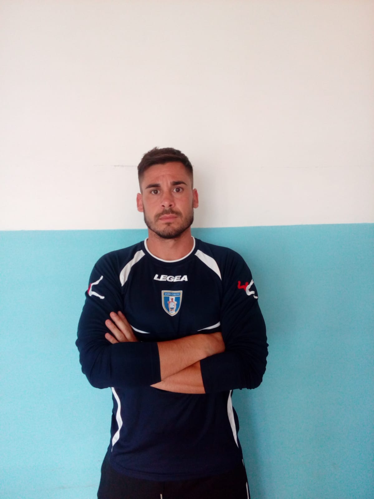 Lorenzo Bernardi con la maglia dell'Anzio