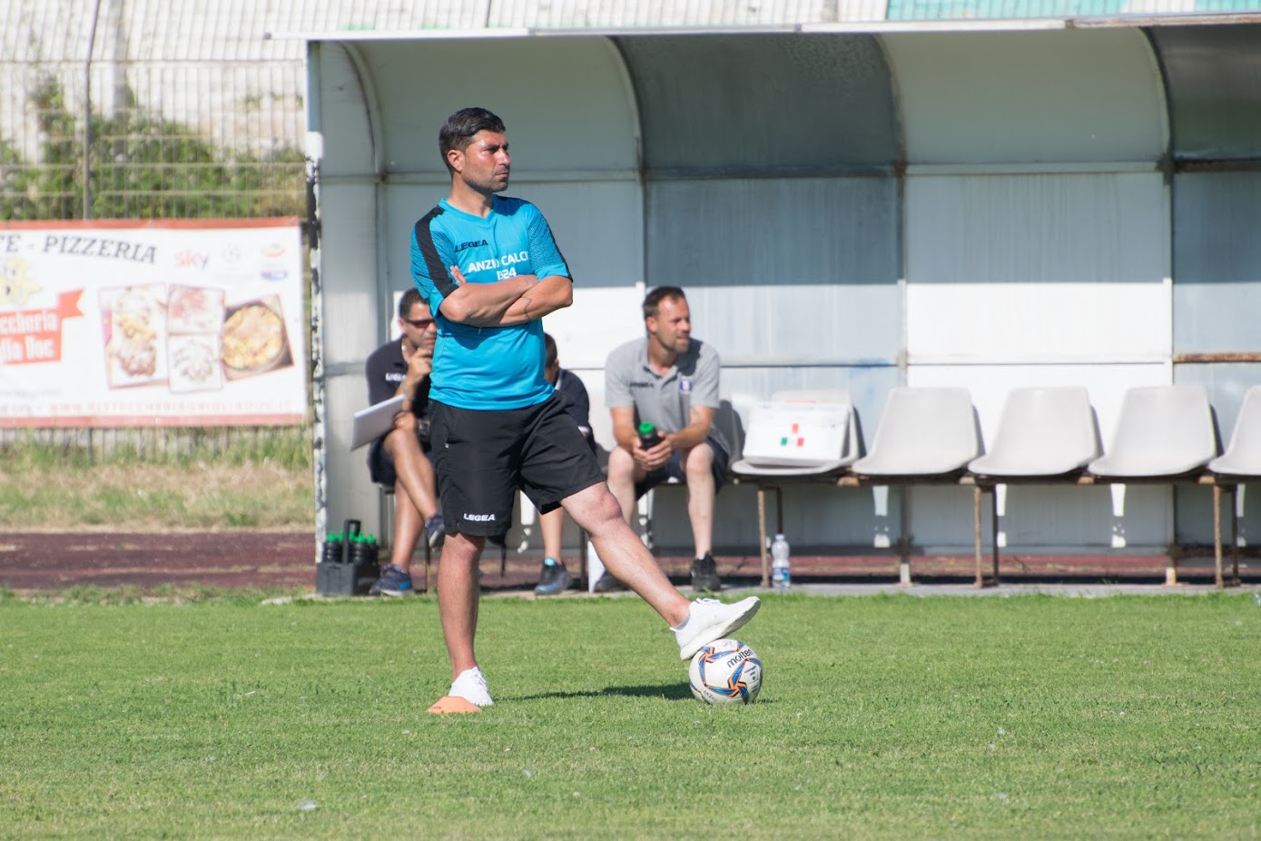 Mario Guida allenatore dell'Anzio (foto Ferri)